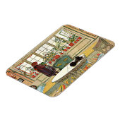 Bloemen op het ramen door Carl Larsson Magneet (Linkerzijde)