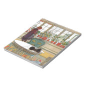 Bloemen op het ramen door Carl Larsson Notitieblok (Linkerzijde)