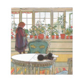 Bloemen op het ramen door Carl Larsson Notitieblok (Voorkant)