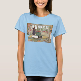 Bloemen op het ramen door Carl Larsson T-shirt