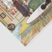 Bloemen op het ramen door Carl Larsson Tissuepapier (Detail)