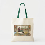 Bloemen op het ramen door Carl Larsson Tote Bag (Voorkant)