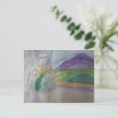Bloemen op het scherm briefkaart (Staand voorkant)