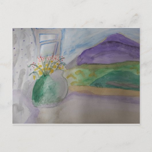 Bloemen op het scherm briefkaart (Voorkant)