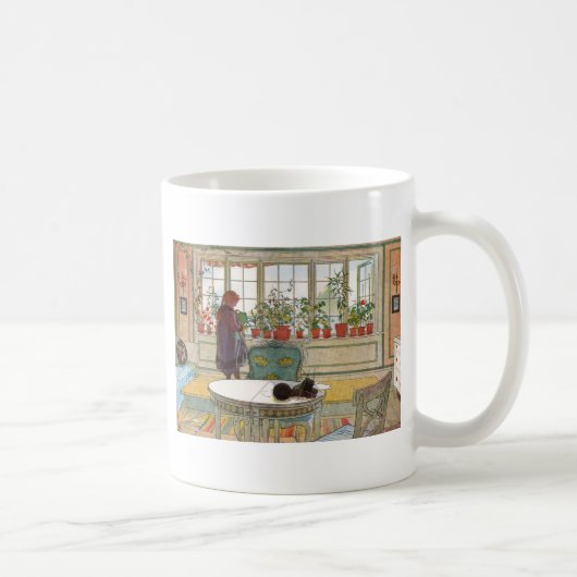 Bloemen op het scherm koffiemok (Rechts)