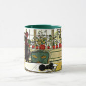 Bloemen op het scherm mok (Midden)