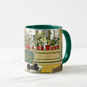 Bloemen op het scherm mok (Voorkant rechts)