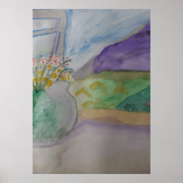 Bloemen op het scherm poster