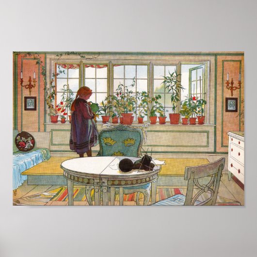 Bloemen op het scherm poster (Voorkant)