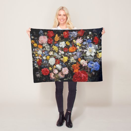 Bloemen op het Woodenschip Jan Brueghel de Ouder Fleece Deken (In situ)