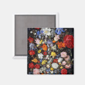 Bloemen op het Woodenschip Jan Brueghel de Ouder Magneet (Voorkant / Achterkant)