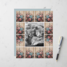 Bloemen op Hout Journaling Vlekken Kaart Decoratie