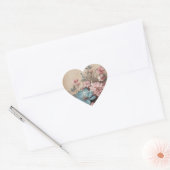 Bloemen op Hout Journaling Vlekken Kaart Decoratie Hart Sticker (Envelop)