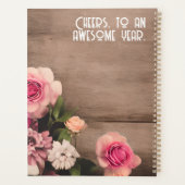 Bloemen op houtnaambord planner (Achterkant)