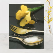 Bloemen op Leisteen Kaart (Gele Bloem)