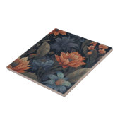  bloemen op linnen textuur tegeltje (Zijkant)