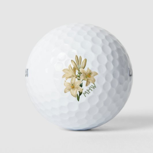  Bloemen op maat monogram golfballen 1 (Voorkant)