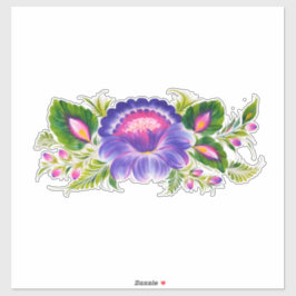 Bloemen op maat ontworpen gesneden vinyl Stickers