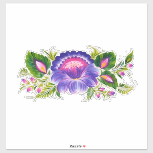 Bloemen op maat ontworpen gesneden vinyl Stickers (Vel)