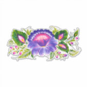 Bloemen op maat ontworpen gesneden vinyl Stickers (Voorkant)