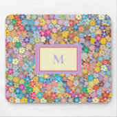 Bloemen op mijn bureau Monogram Muismat (Voorkant)