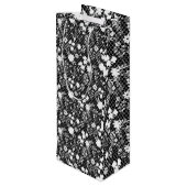 Bloemen op net 01.bx4 Black BG Wijn Cadeautas (Achterkant Gekanteld)