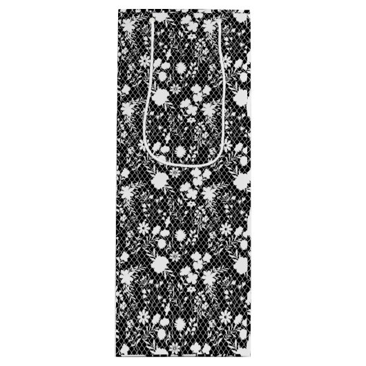 Bloemen op net 01.bx4 Black BG Wijn Cadeautas (Voorkant)