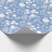 Bloemen op net 01.bx4 Lblue BG Cadeaupapier (Hoek)