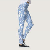 Bloemen op net 01.bx4 Lblue BG Leggings (Rechts)