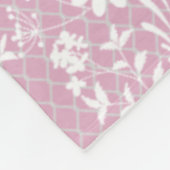Bloemen op net 01.bx4 Roze BG Fleece Deken (Hoek)