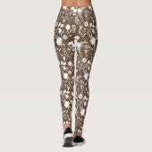 Bloemen op netto 01.bx4 Bruin BG Leggings (Achterkant)