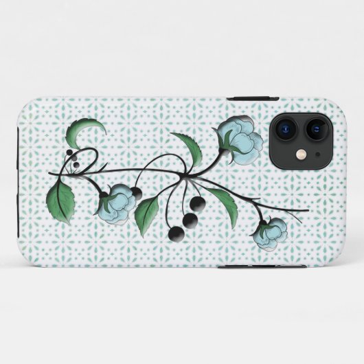 Bloemen op oogje Case-Mate iPhone case (Achterkant (horizontaal))