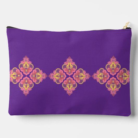 Bloemen op Paarse grote Etui (Achterkant)