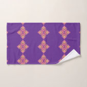 Bloemen op paarse handdoek (Handdoek)