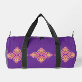 Bloemen op Paarse kleine Plunjezak (Achterkant)