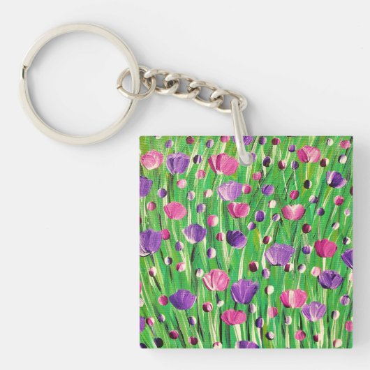 Bloemen op parade sleutelhanger (Voorkant)