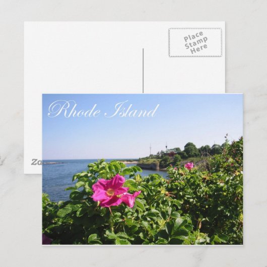 Bloemen op Rhode Island Briefkaart (Voorkant / Achterkant)