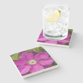 Bloemen op Robinette's Apple Haus & Gift Barn Stenen Onderzetter (Zijkant)