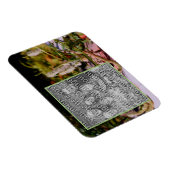 Bloemen op rotsolieverfschilderij Voeg uw foto toe Magneet (Rechterzijde)