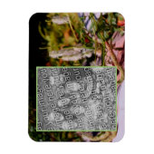 Bloemen op rotsolieverfschilderij Voeg uw foto toe Magneet (Verticaal)