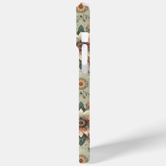 Bloemen op Sage Case-Mate iPhone Case (Achterkant / Links)