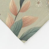 Bloemen op Sage Fleece Deken (Hoek)