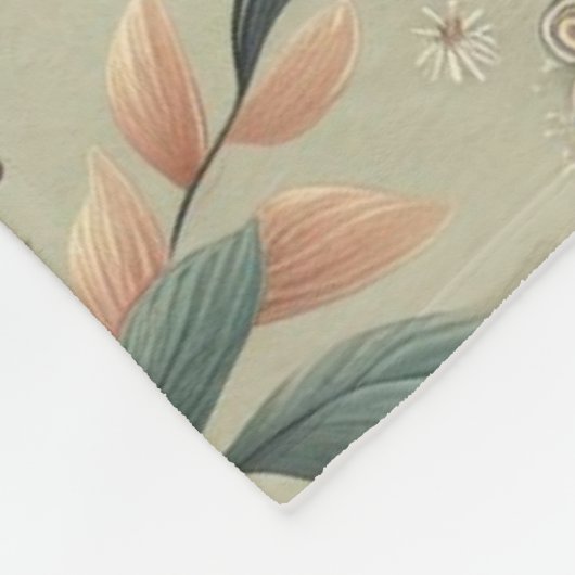 Bloemen op Sage Fleece Deken (Hoek)