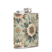 Bloemen op Sage Heupfles (Rechts)