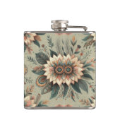 Bloemen op Sage Heupfles (Achterkant)