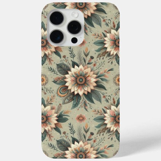 Bloemen op salie Case-Mate iPhone case (Achterkant)