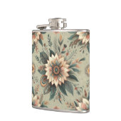 Bloemen op salie heupfles (Links)