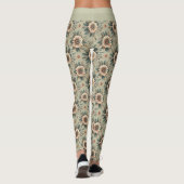 Bloemen op salie leggings (Achterkant)