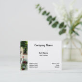 Bloemen op stappen visitekaartje (Staand voorkant)