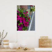 bloemen op stoep poster (Keuken)